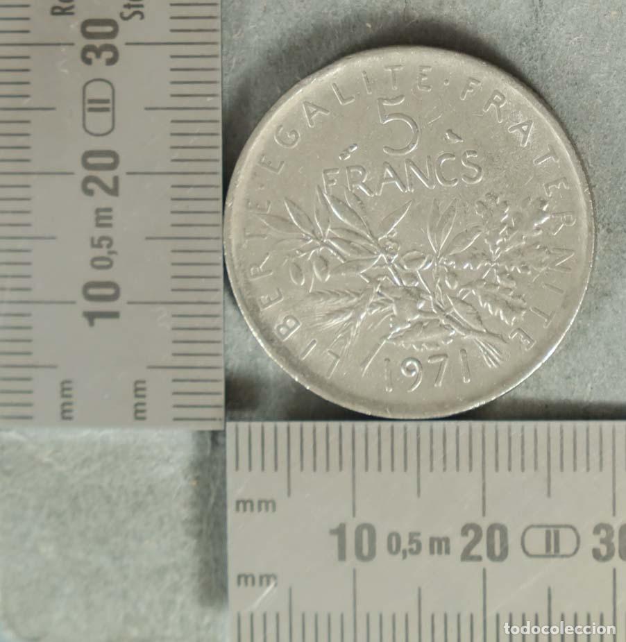 Monedas antiguas de Europa: MONEDA. 5 Francs - Francia - Semeuse 1971