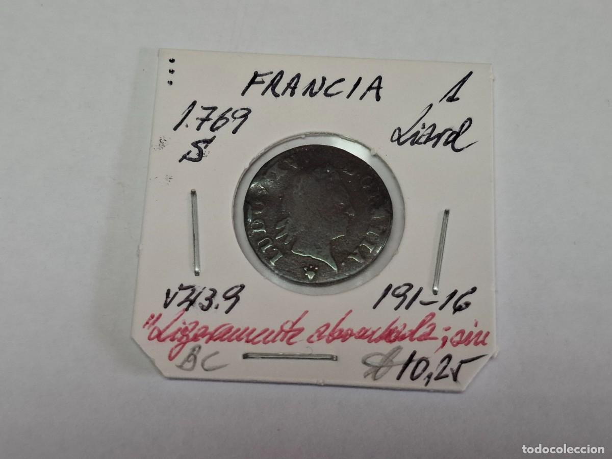 Monedas antiguas de Europa: 1 LIARD de 1769 S KM 543.9 FRANCIA en BC