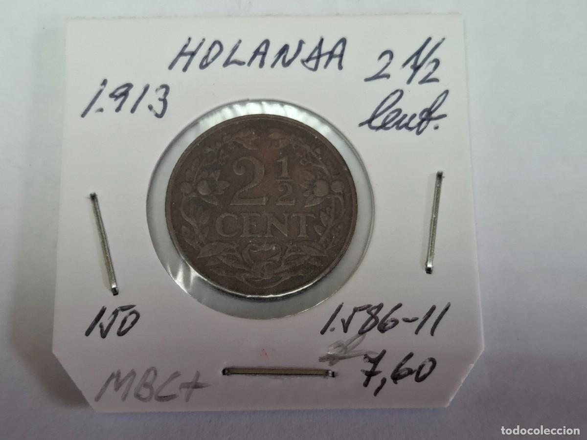 Monedas antiguas de Europa: 2 1/2 CENT. de 1913 KM 150 HOLANDA en MBC+