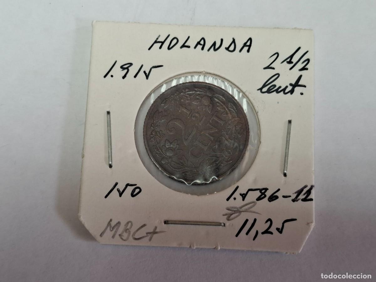 Monedas antiguas de Europa: 2 1/2 CENT. de 1915 KM 150 HOLANDA en MBC