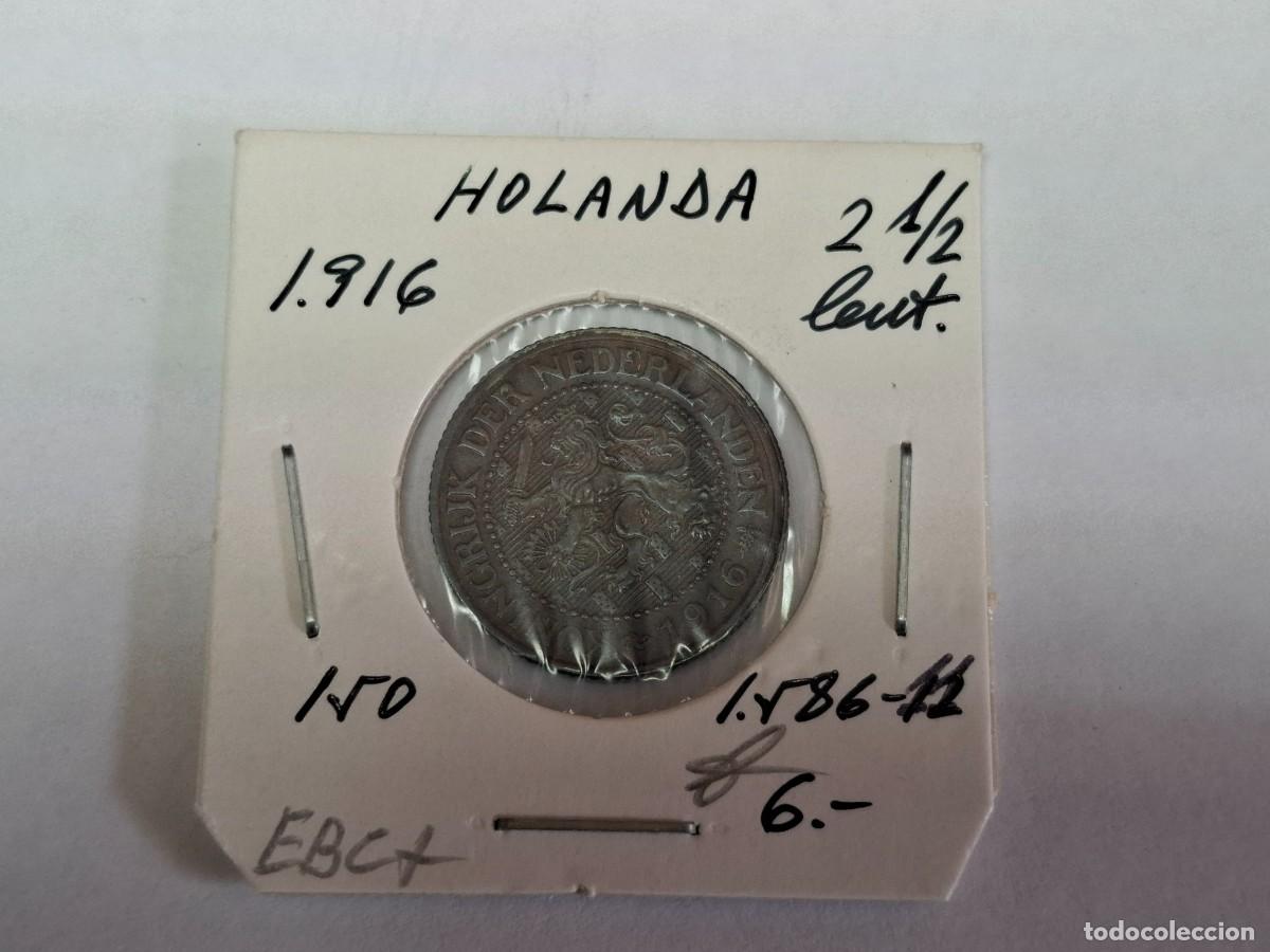 Monedas antiguas de Europa: 2 1/2 CENT. de 1916 KM 150 HOLANDA en EBC+