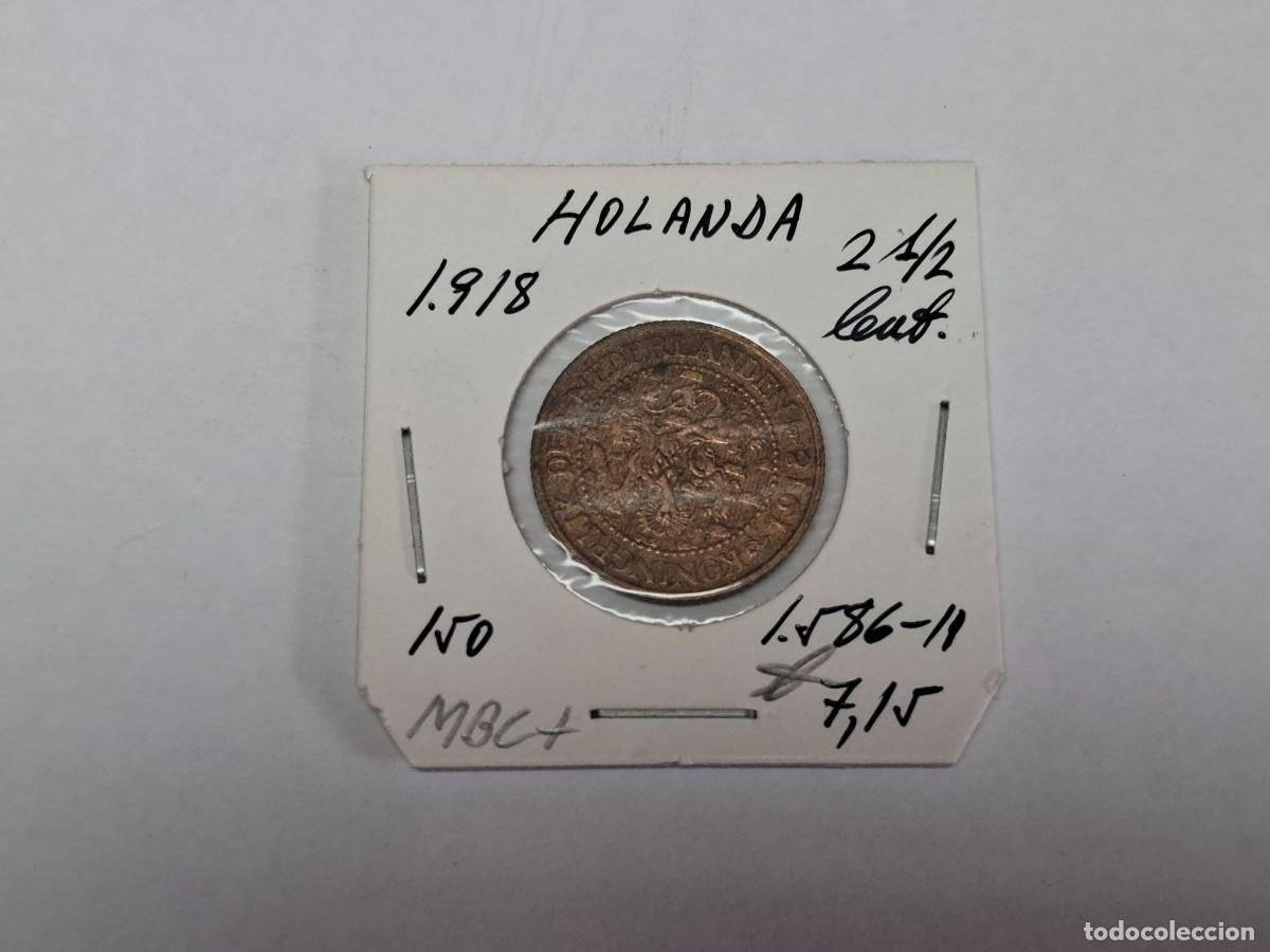 Monedas antiguas de Europa: 2 1/2 CENT. de 1918 KM 150 HOLANDA en MBC+