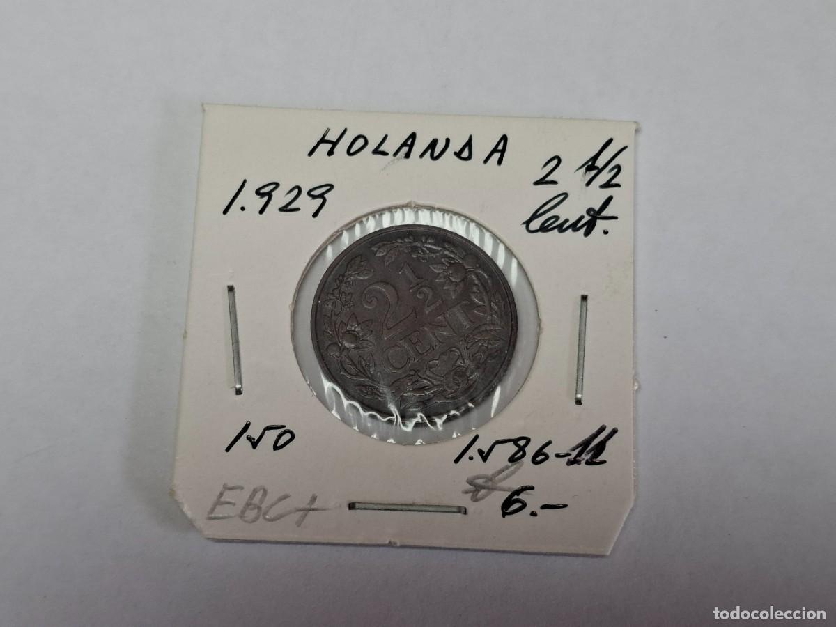 Monedas antiguas de Europa: 2 1/2 CENT. de 1929 KM 150 HOLANDA en EBC+