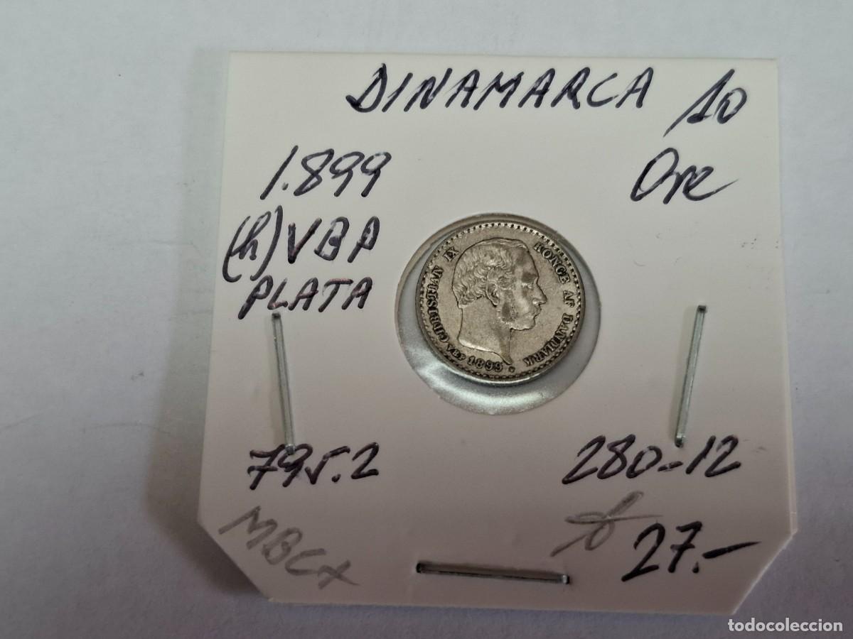 Monedas antiguas de Europa: 10 ORE de PLATA de 1899 (h) VBP KM 795.2 DINAMARCA en MBC+