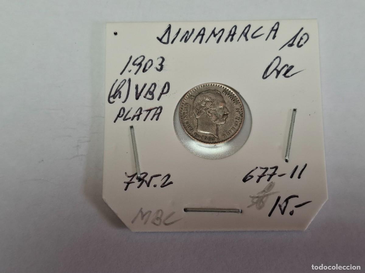 Monedas antiguas de Europa: 10 ORE de PLATA de 1903 (h) VBP KM 795.2 DINAMARCA en MBC