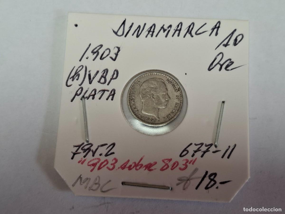 Monedas antiguas de Europa: 10 ORE de PLATA de 1903 (h) VBP KM 795.2 DINAMARCA en MBC
