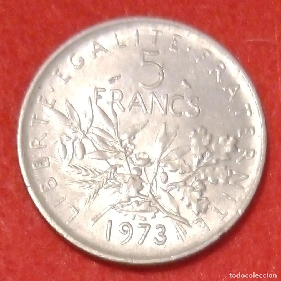 Monedas antiguas de Europa: MONEDA DE FRANCIA 1973 - 5 FRANCOS - COBRE REVESTIDO DE N&Iacute;QUEL (1)