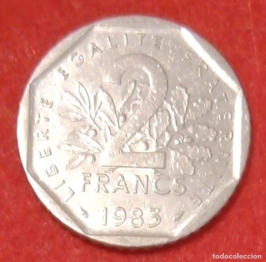 Monedas antiguas de Europa: MONEDA DE FRANCIA 1983 - 2 FRANCOS - N&Iacute;QUEL