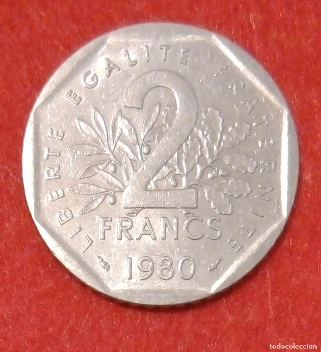 Monedas antiguas de Europa: MONEDA DE FRANCIA 1980 - 2 FRANCOS - N&Iacute;QUEL