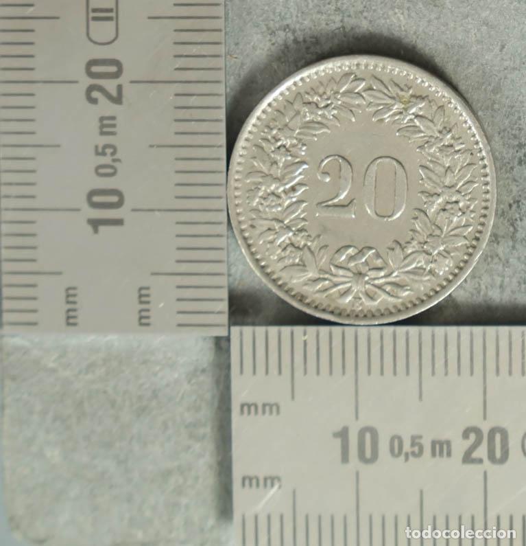 Monedas antiguas de Europa: MONEDA. 20 Rappen - Suiza - Confoederatio Helvetica - Edelweiss 1959