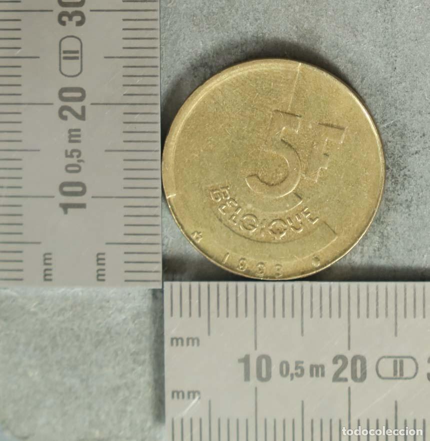 Monedas antiguas de Europa: MONEDA. 5 Francos - B&eacute;lgica - Baudouin I - Belgique 1993