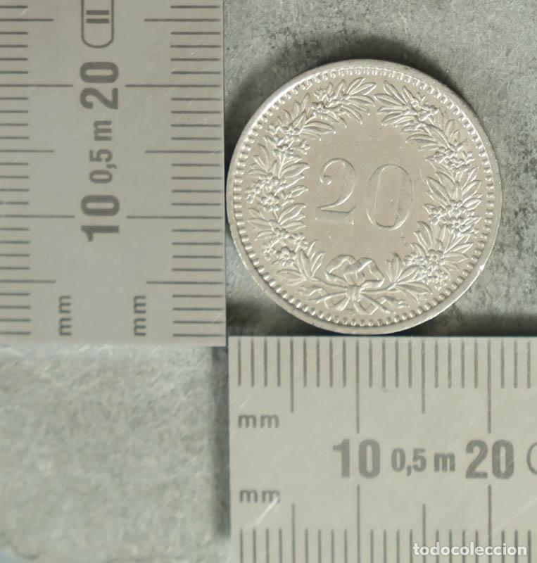 Monedas antiguas de Europa: MONEDA. 20 Rappen - Suiza - Confoederatio Helvetica 1992