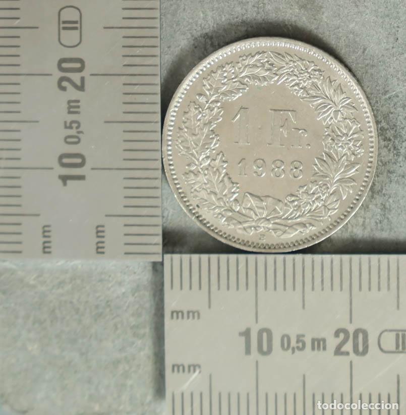 Monedas antiguas de Europa: MONEDA. 1 Franco - Suiza - Helvetia 1988