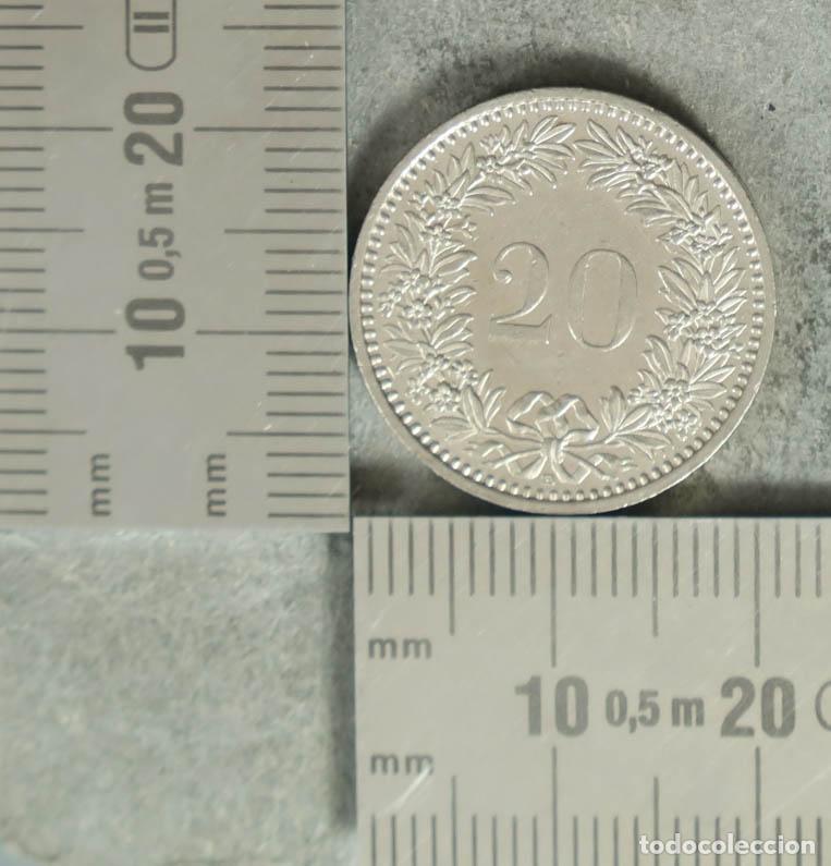 Monedas antiguas de Europa: MONEDA. 20 Rappen - Suiza 1988