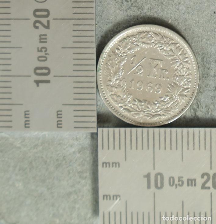 Monedas antiguas de Europa: MONEDA. 1/2 Franco - Suiza 1969