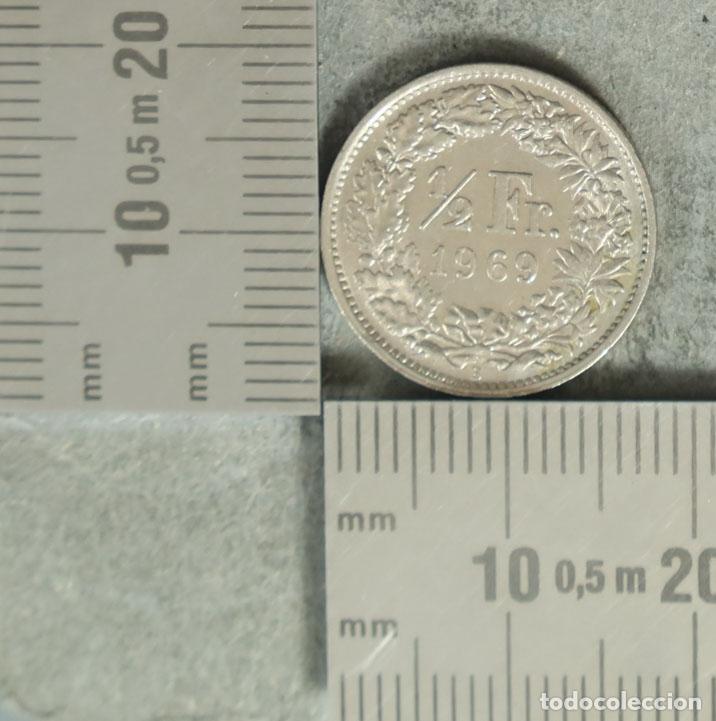 Monedas antiguas de Europa: MONEDA. 1/2 Franco - Suiza - Helvetia standing 1969