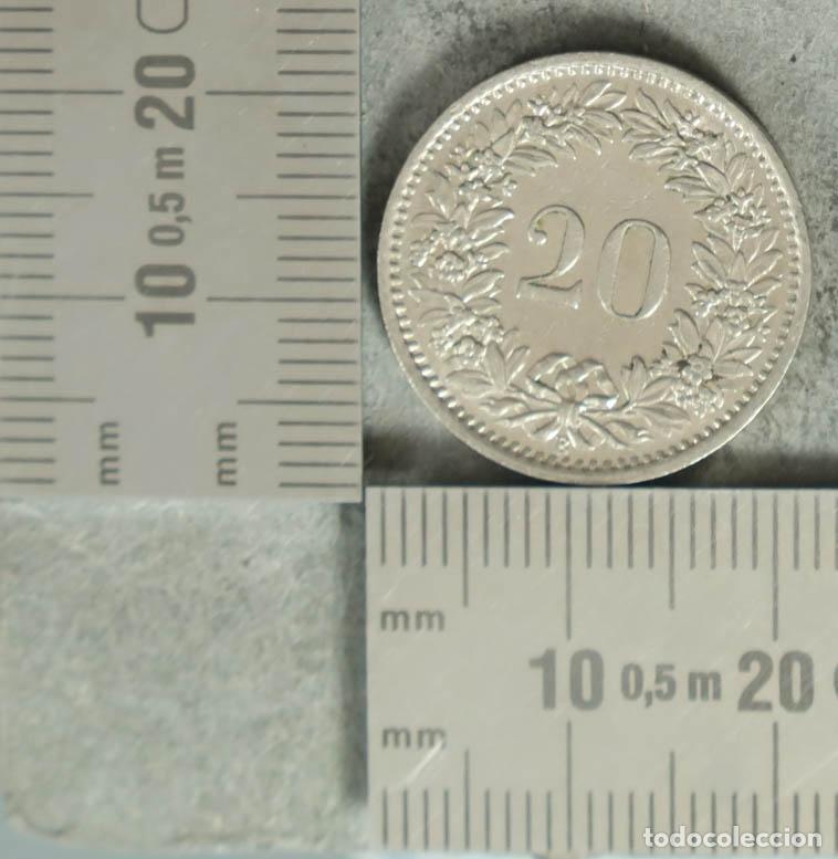 Monedas antiguas de Europa: MONEDA. 20 Rappen - Suiza - Confoederatio Helvetica 1968