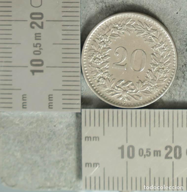 Monedas antiguas de Europa: MONEDA. 20 Rappen - Suiza - Confoederatio Helvetica 1965