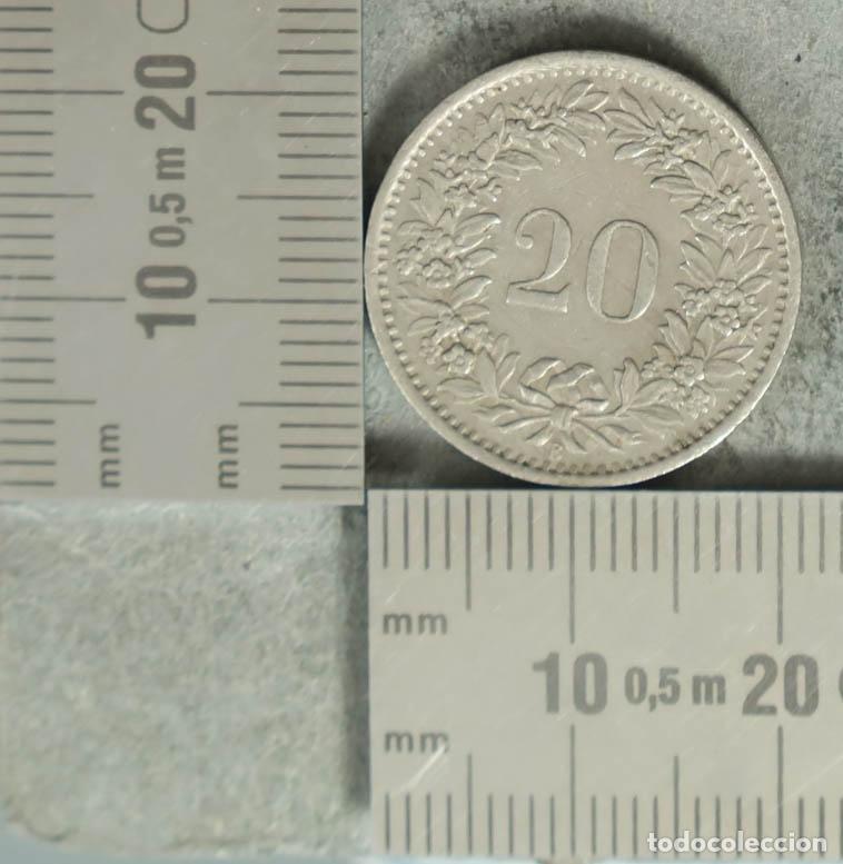 Monedas antiguas de Europa: MONEDA. 20 Rappen - Suiza - Confoederatio Helvetica - Edelweiss 1968