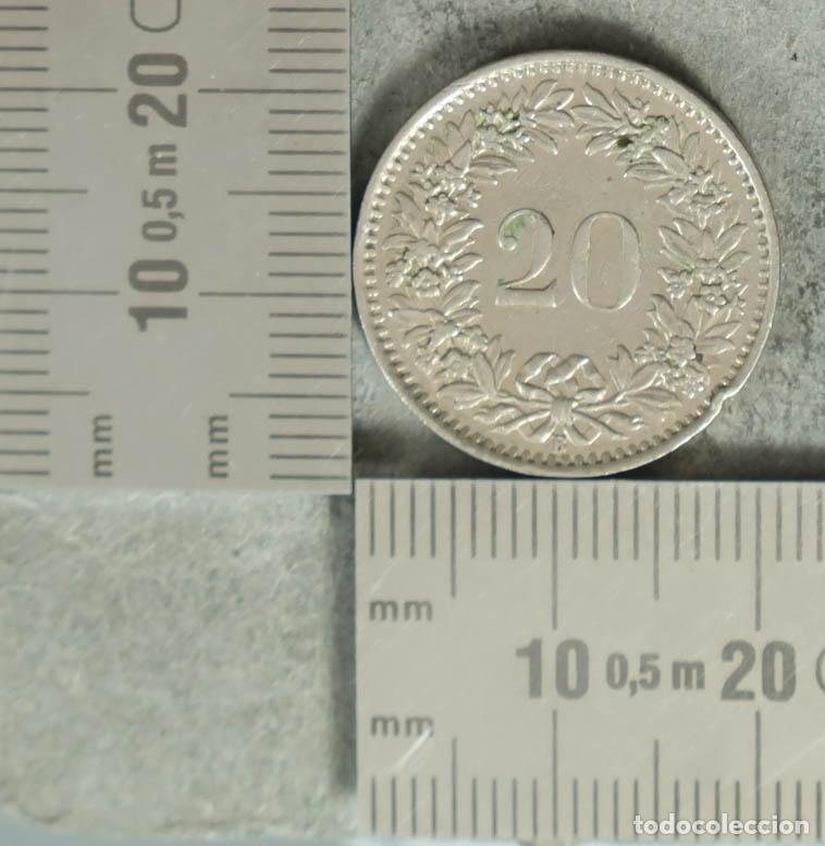 Old Coins of Europe: MONEDA. 20 Rappen - Suiza - Libertas 1961