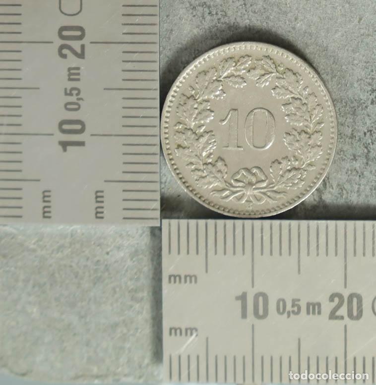 Monnaies anciennes de Europe: MONEDA. 10 Rappen - Suiza - Libertas - Confoederatio Helvetica 1962