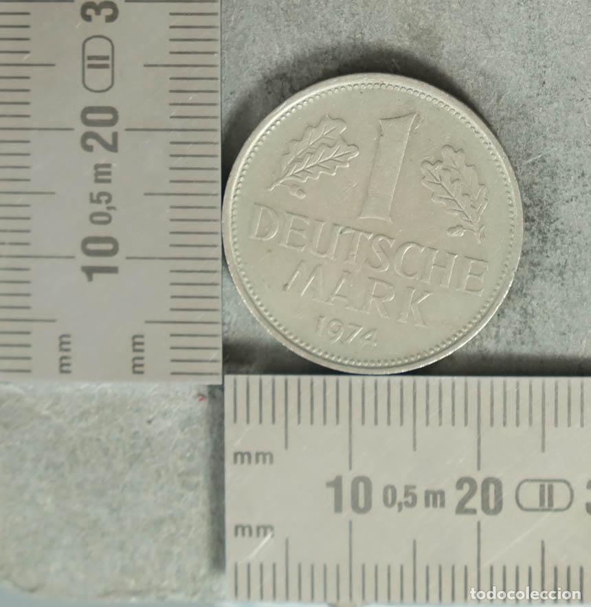 Monnaies anciennes de Europe: MONEDA. 1 Deutsche Mark - Alemania - Rep&uacute;blica Federal - Hojas de roble 1974