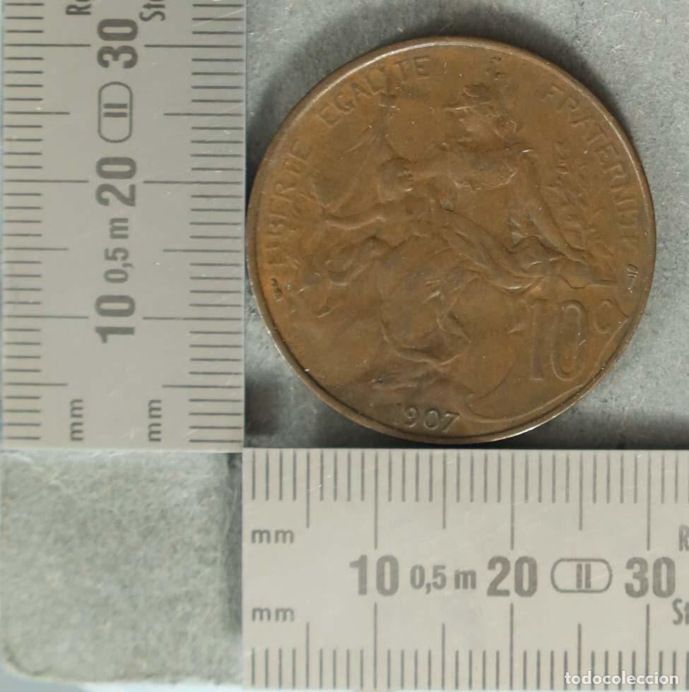 Monedas antiguas de Europa: Moneda. 10 Centimes - Francia - Dupuis 1907