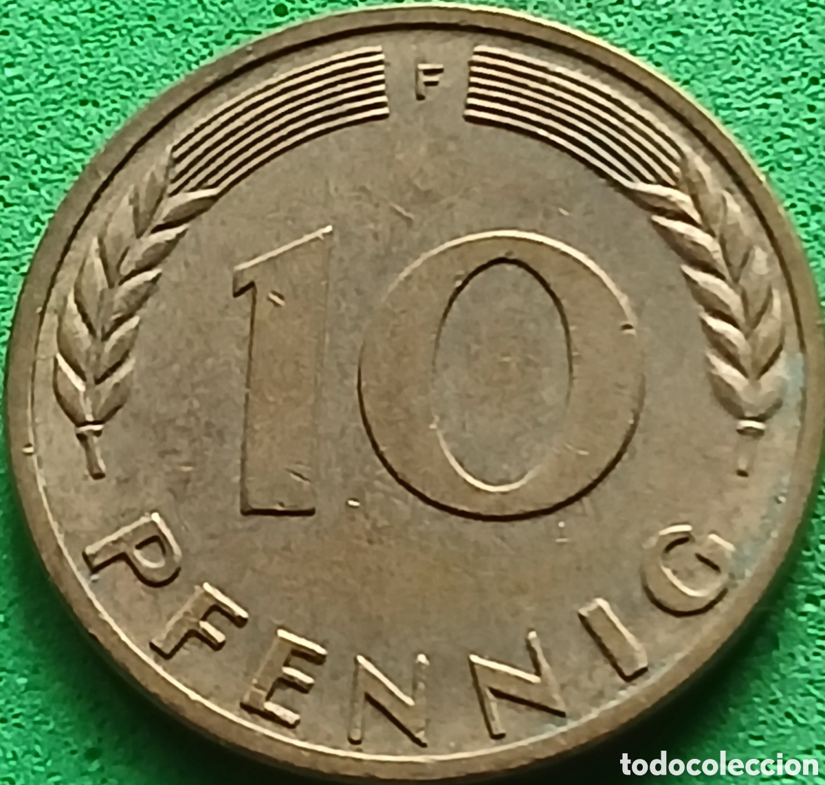 Monedas antiguas de Europa: Alemania Occidental 10 pfennig 1950 F km#108