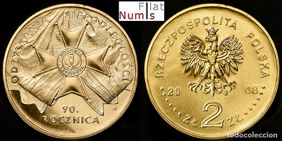 Monedas antiguas de Europa: POLONIA - 2 ZLOTYCH - 2008 - 90 ANIV&ordm; INDEPENDENCIA - NO CIRCULADA - N&ordm; 3
