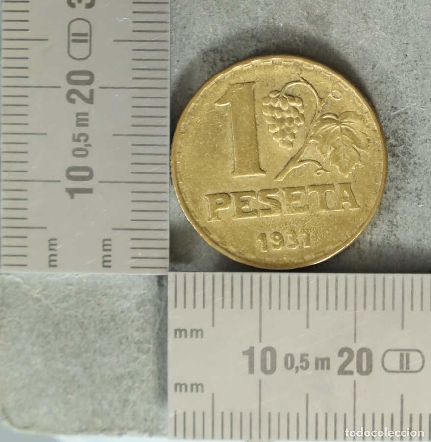 Monedas antiguas de Europa: Moneda. 1 Peseta - Espa&ntilde;a - Segunda Rep&uacute;blica - 1937