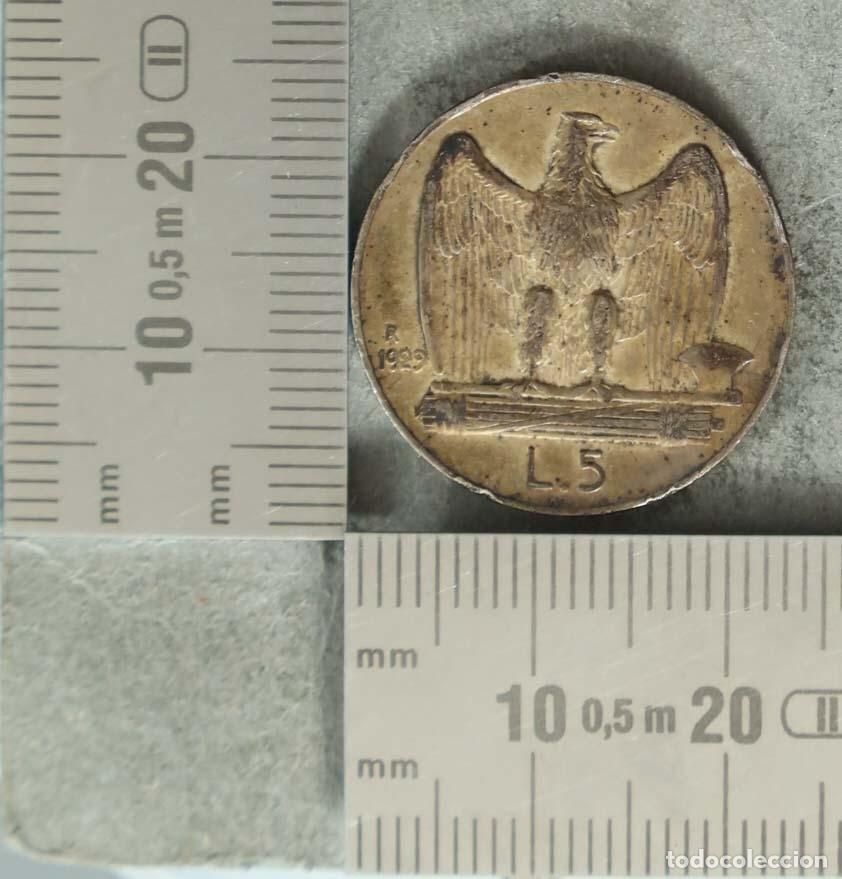 Monedas antiguas de Europa: Moneda. 5 Liras - Italia - Vittorio Emanuele III - 1929