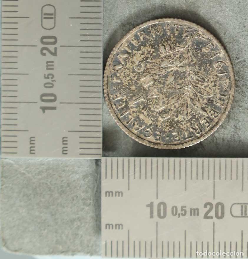 Monedas antiguas de Europa: Moneda. 1 Franco - Francia - Semeuse 1915
