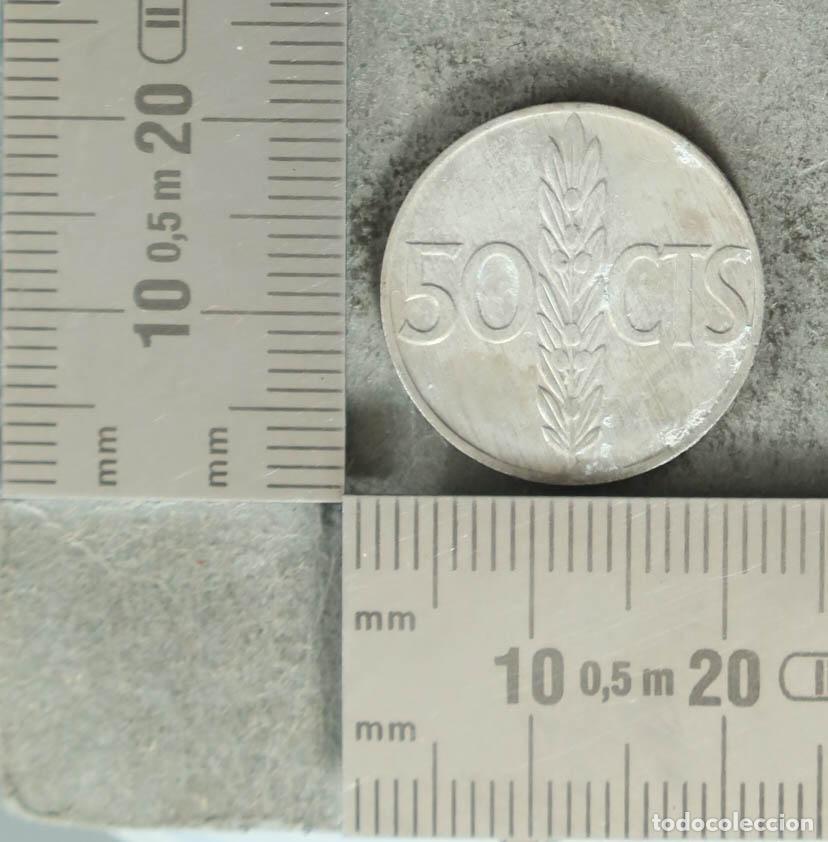 Monedas antiguas de Europa: Moneda. 50 C&eacute;ntimos - Espa&ntilde;a - Francisco Franco - Espiga de trigo 1966