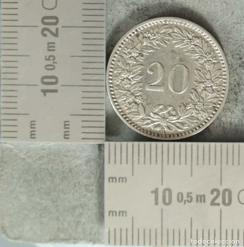 Monedas antiguas de Europa: Moneda. 20 Rappen - Suiza 1912