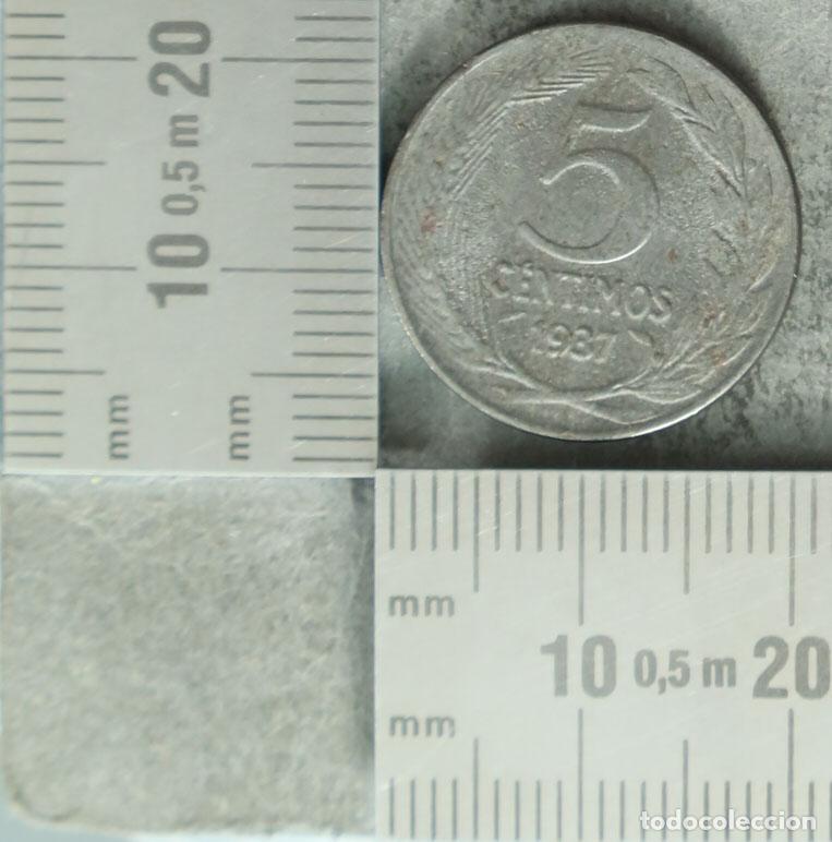Monedas antiguas de Europa: Moneda. 5 C&eacute;ntimos - Espa&ntilde;a - Segunda Rep&uacute;blica - 1937