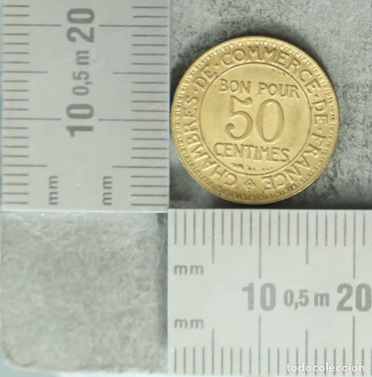 Monedas antiguas de Europa: Moneda. 50 C&eacute;ntimos - Francia - Chambres de Commerce 1925