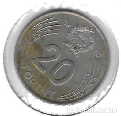 Monedas antiguas de Europa: Moneda Circulada Hungr&iacute;a. 20 Forint 1989. ref. 4-hung20f89