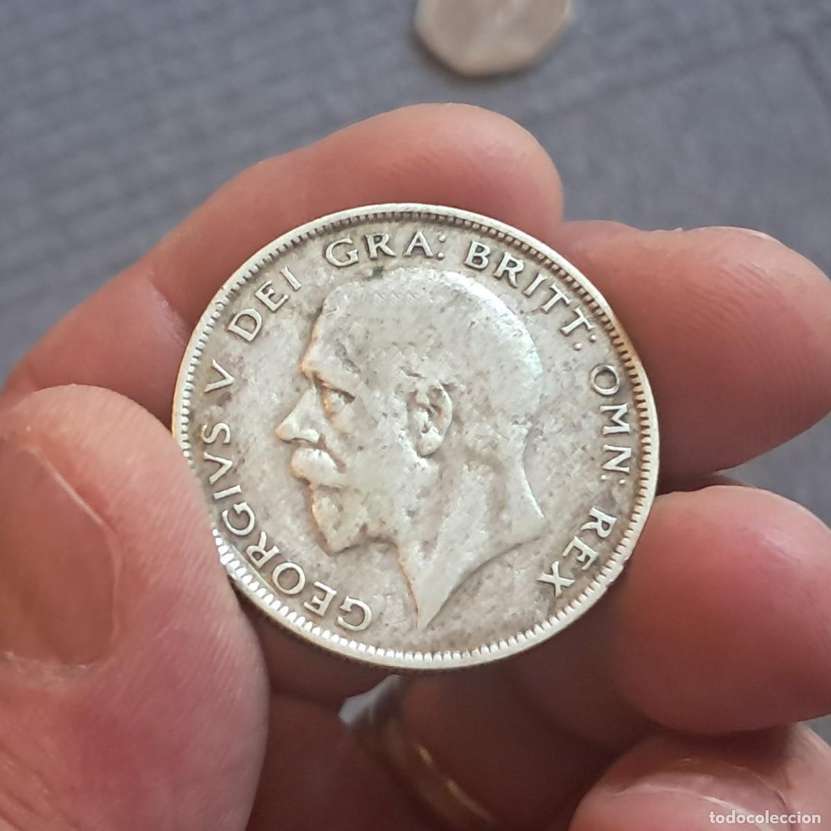 Monedas antiguas de Europa: MONEDA DEL REINO UNIDO &frac12; CORONA CROWN 1931 - George V (4&ordm; tipo) F, KM# 835.