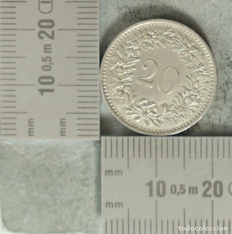 Monedas antiguas de Europa: Moneda. 20 Rappen - Suiza - Confoederatio Helvetica 1975
