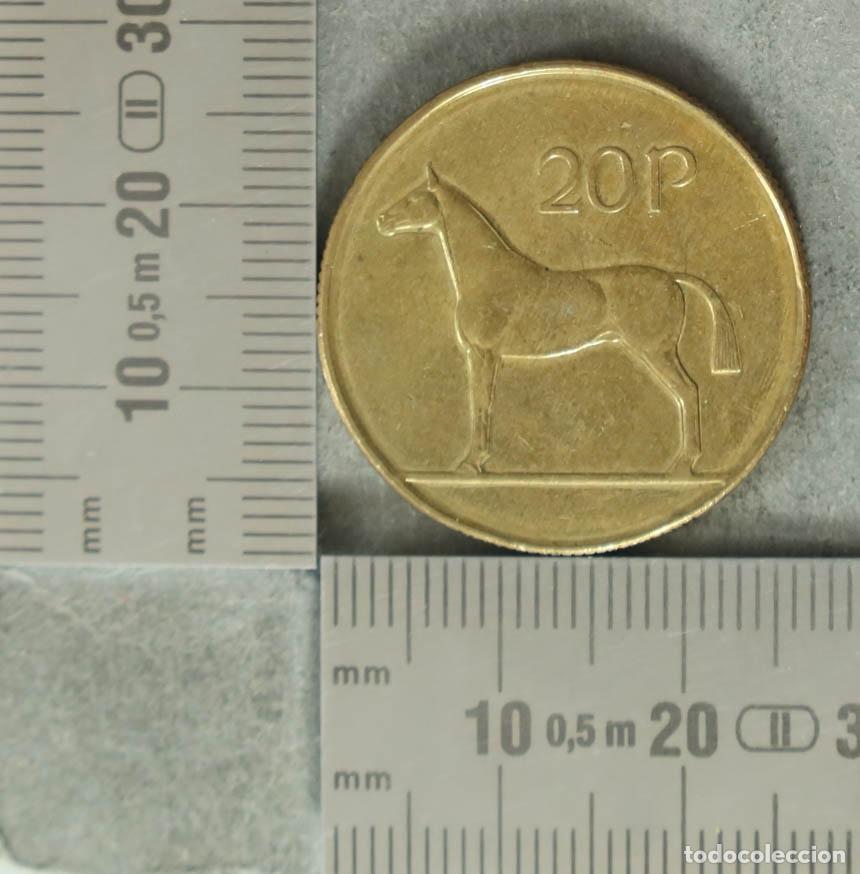 Alte M&uuml;nzen aus Europa: Moneda. 20 Pence - Irlanda - Caballo 1995
