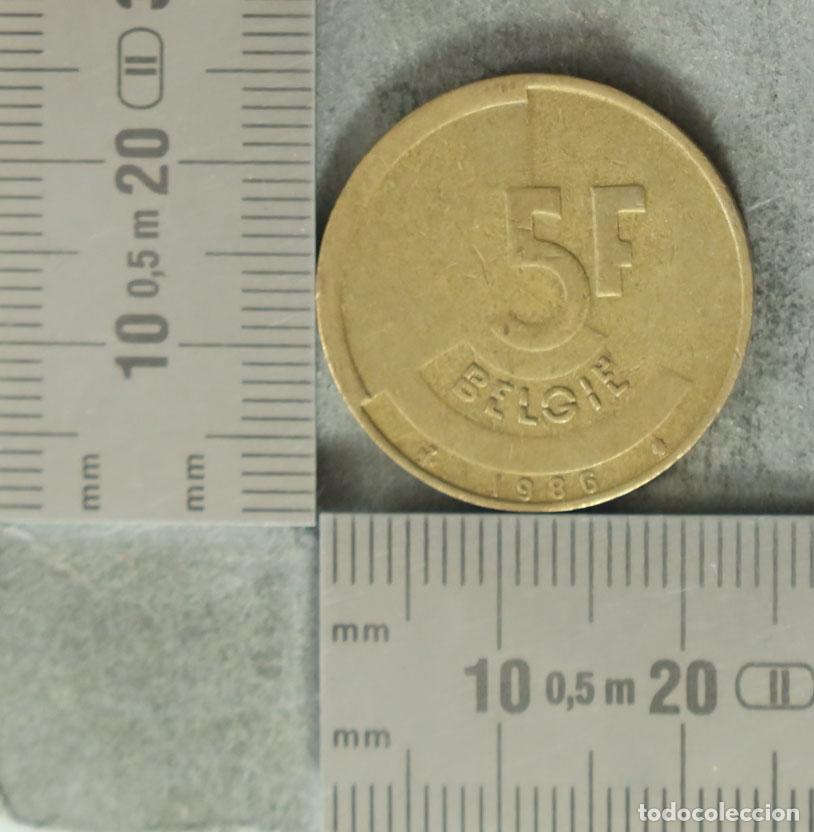 Alte M&uuml;nzen aus Europa: Moneda. 5 Francos - B&eacute;lgica - Baudouin I 1986