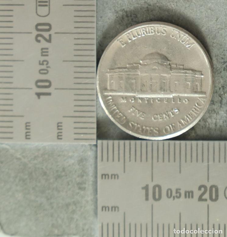 Alte M&uuml;nzen aus Europa: Moneda. 5 Cents - USA - Jefferson - Monticello 1987