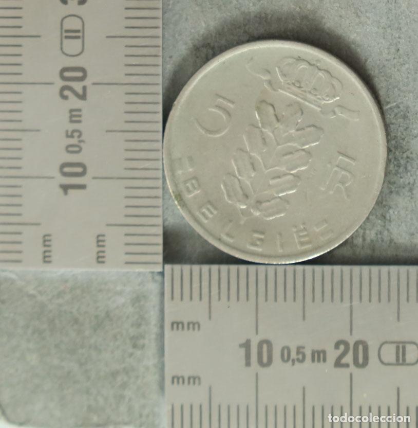 Alte M&uuml;nzen aus Europa: Moneda. 5 Francos - B&eacute;lgica - Baudouin I - Rey de los Belgas - Espiga de trigo 1968