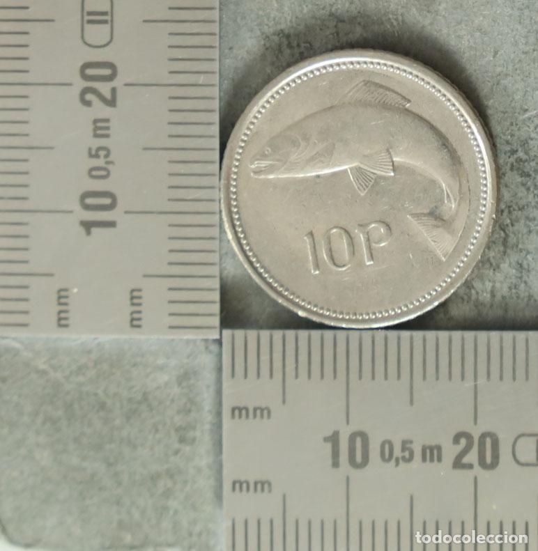 Alte M&uuml;nzen aus Europa: Moneda. 10 Pence - Ireland - Salmon Fish - Harp 1993