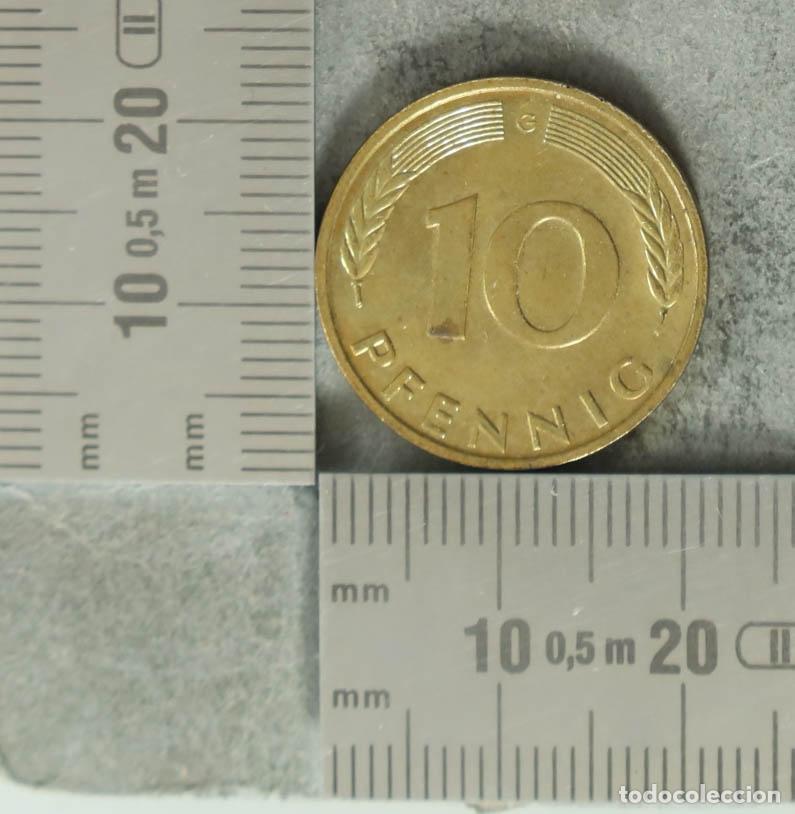 Alte M&uuml;nzen aus Europa: Moneda. 10 Pfennig - Alemania - Rep&uacute;blica Federal 1991