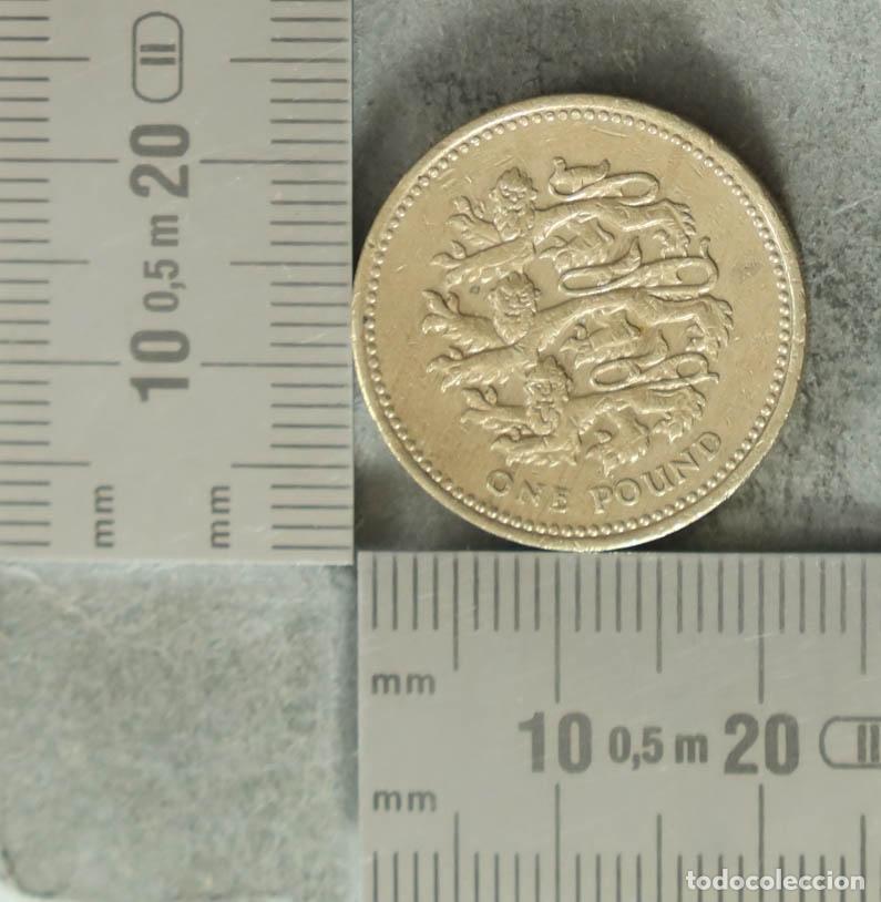 Monnaies anciennes de Europe: Moneda. 1 Pound - Reino Unido - Escudo de armas real - Matthew Dent 1997