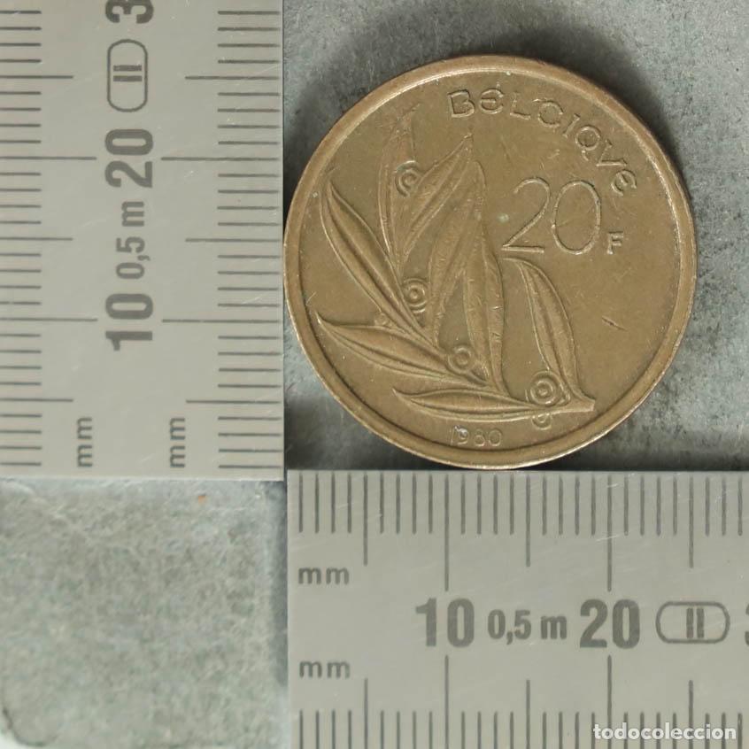 Monedas antiguas de Europa: Moneda. 20 Francs - B&eacute;lgica - Baudouin I - Belgique 1980