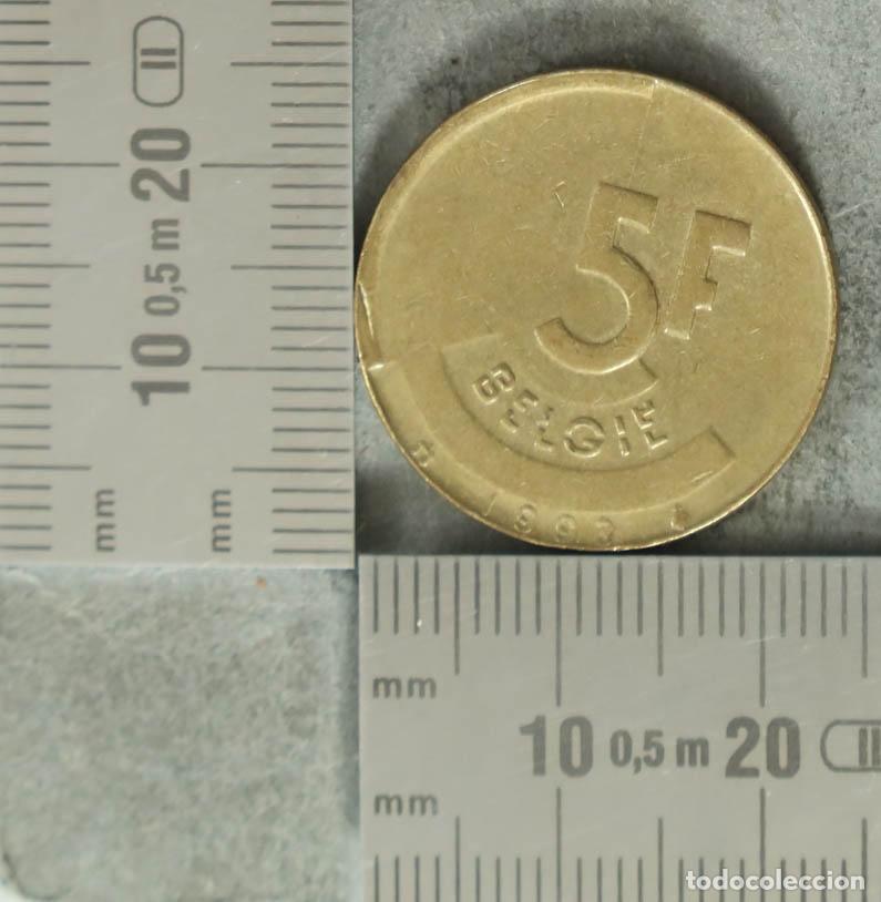Monedas antiguas de Europa: Moneda. 5 Francs - B&eacute;lgica - Baudouin I - Dutch text 1993