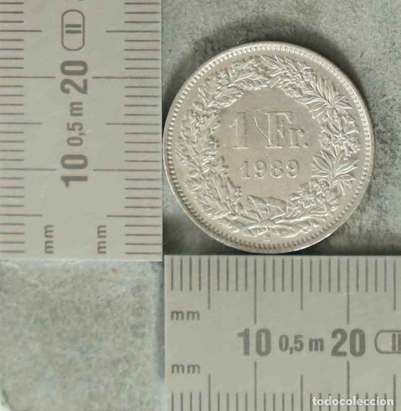Monedas antiguas de Europa: Moneda. 1 Franco - Suiza 1989
