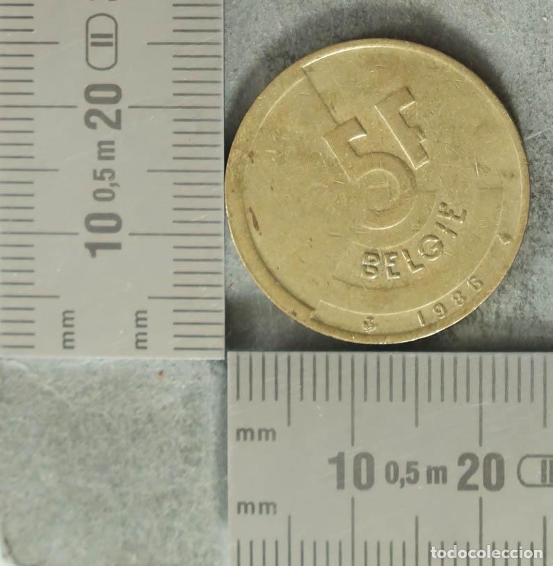 Monedas antiguas de Europa: Moneda. 5 Francos - B&eacute;lgica - Baudouin I - Belgie 1986